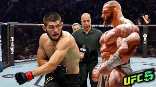 Khabib Nurmagomedov vs God of Gladiators EA sports UFC 5 [upl. by Asilak149]