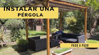 🔶 Como Construir PÉRGOLA o TEJADO de MADERA 🔶 Super fácil paso a paso  Techo madera [upl. by Harv]