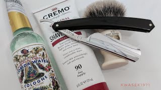 kwasek1971 Shaves Cremo Classic Thiers Issard 68 Simpsons 1918 Florida Water 16 [upl. by Rovert811]