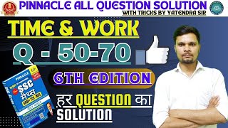 Pinnacle Work amp Time Book Solutions  SSC 6800 TCS MCQ 6rd Edition  ssccgl ssc [upl. by Klockau778]