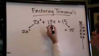 factoring trinomials with quotaquot greater than 1 [upl. by Hamitaf]