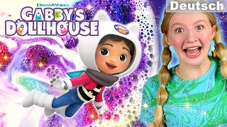 Gabbys Galaxie DIY 🌌 Spa Wissenschaft FarbtropfenLebensmittelkunst 🎨💧  GABBYS DOLLHOUSE [upl. by Brose]