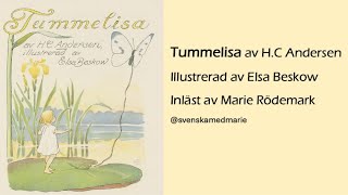 Ljudbok med text  Tummelisa av HC Andersen  Lär dig svenska svenskamedmarie [upl. by Arlena]