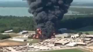 Chemical Plant explosion 1 dead dozens injured in Geismar Louisiana June 13 2013 [upl. by Arbmat962]