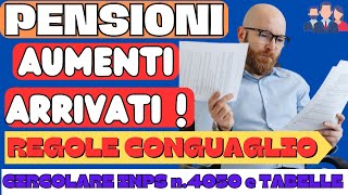 PENSIONI DICEMBRE AUMENTI ARRIVATI REGOLE CONGUAGLIO SPIEGATO DALL INPS [upl. by Kerwon]