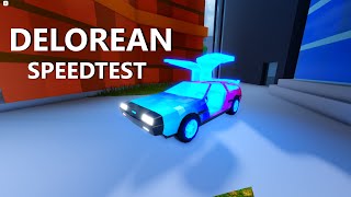 DELOREAN SPEEDTEST  Roblox Jailbreak  Season 10 [upl. by Burkle]