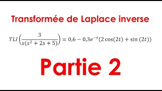 Transformée de Laplace inverse  Exemple 1 [upl. by Risay]