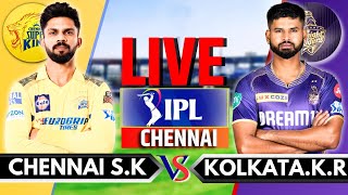 IPL 2024 Live CSK vs KKR Live Match  IPL Live Score amp Commentary  Chennai vs Kolkata Live Ing 2 [upl. by Tips]