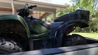 Yamaha Grizzly 700 XTR in F250 SuperDuty with tailgate closed [upl. by Rasaec542]