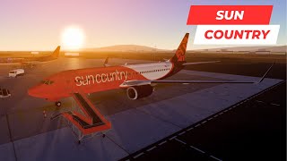 ROBLOX Airline Flight Review  Sun Country Airlines  Boeing 737 MAX 8  Economy Class [upl. by Hsiri]