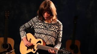 Molly Tuttle demonstrates a Veillette Avante Gryphon hightuned 12string guitar [upl. by Lunetta]