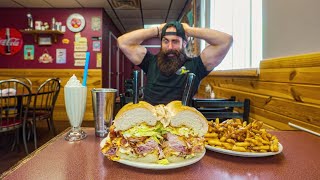 YOU ONLY GET 30 MINUTES TO FINISH THIS GIANT DELI SANDWICH CHALLENGE IN MICHIGAN  BeardMeatsFood [upl. by Abert]