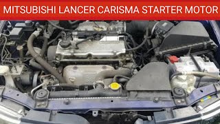 How to Change a Starter Motor  Mitsubishi Lancer Carisma Starter Motor Replacement Job [upl. by Lem]