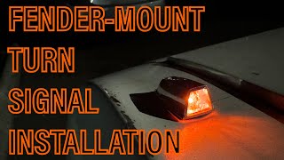 Fender Mounted Turn Signal Installation  ABody Mopar [upl. by Yrrem]