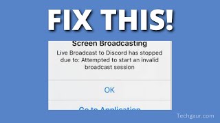 How To Fix Invalid Broadcast Session Error On Discord [upl. by Mallin]