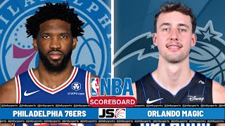 Philadelphia 76ers Vs Orlando Magic  NBA Live Scoreboard 2024 [upl. by Shifrah998]