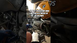 HOW TO CHECK YOUR BMW MOTORCYCLE VALVES IN 30 SECONDS [upl. by Decamp]