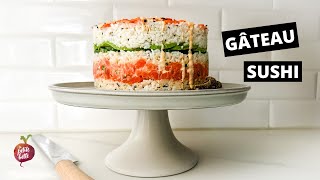 GÂTEAU SUSHI CAKE 🎂🍣 Le sushi étagé [upl. by Claudette]