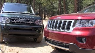 2012 Land Rover LR4 vs Jeep Grand Cherokee OffRoad Mashup Review [upl. by Ohploda129]