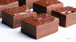 Only 2 Ingredient Chocolate Fudge Recipe Perfect for gift giving [upl. by Atirat]