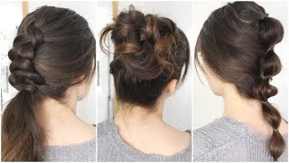 3 Easy Heat Free Hairstyles [upl. by Roxine]