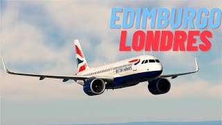 iniBuilds Airbus A320200neo  Voo de Edimburgo a Londres  British Airways [upl. by Merete]