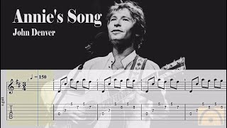 Annies Song  John Denver  Guitar Tab [upl. by Irrep]