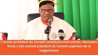 Côte dIvoireAlassane Ouattara nomme Mamadou Koné à la tête du Conseil supérieur de la magistrature [upl. by Tniassuot]