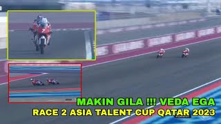 MAKIN GILA  VEDA EGA PRATAMA RACE 2 ASIA TALENT CUP QATAR 2023 [upl. by Hannah]