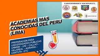 LAS MEJORES ACADEMIAS PREUNIVERSITARIAS DEL PERU [upl. by Airtina]