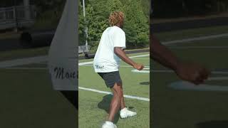 D3 LACROSSE PLAYER TRIES D1 FOOTBALL WORKOUT… [upl. by Lhary706]