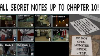 ALL SECRET NOTES in Piggy up to CHAPTER 10  Roblox Piggy [upl. by Nitsid495]