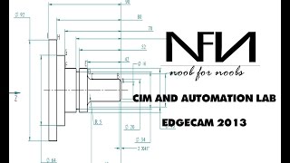 EDGECAM TUTORIAL  7th Sem Mechanical VTU  CIM LAB  TURNING WITH GROOVE [upl. by Adnolat]