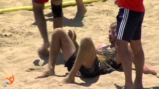 España vs Rusia  Europeo de Balonmano Playa Lloret 2015 Juvenil Masculino [upl. by Anoved]