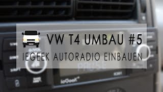 Neues Autoradio mit Bluetooth einbauen  VW T4 Umbau 5  Vansinn [upl. by Housen]