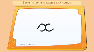 Écrire lalphabet Apprendre à écrire la lettre x en minuscule en cursive [upl. by Sillert]