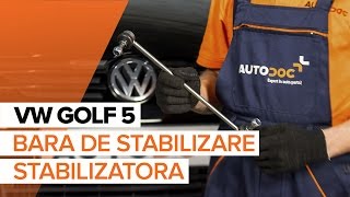 Cum se înlocuiește bieleta bară stabilizatoare din față la VW GOLF 5 TUTORIAL  AUTODOC [upl. by Ohare]