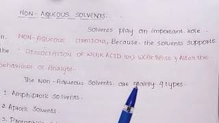 NONAQUEOUS SOLVENTS IN PHARMACEUTICAL ANALYSIS [upl. by Refannej]