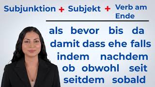 Deutsche Grammatik B2 C1 Deutsche Konnektoren  Subjunktionen  Satzbau  Deutsch lernen  German [upl. by Kathye432]