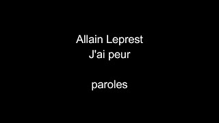 Allain LeprestJai peurparoles [upl. by Coad]