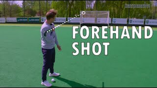 Forehand Shot By Hertzberger TV  Field Hockey tutorial [upl. by Esinrahs]