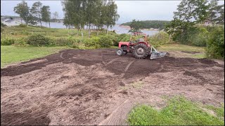 Spreading out topsoil with MF 35 [upl. by Mello698]