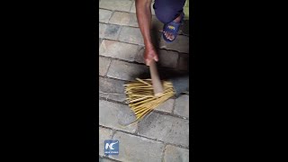 How to make straw sandals [upl. by Batory]