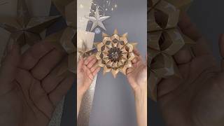 DIY 3D snowflake paperart christmasdecorations snowflakes papercut moitoiart papercraft [upl. by Eivla]