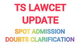 ts lawcet spot admission doubts and clarifications [upl. by Orva]