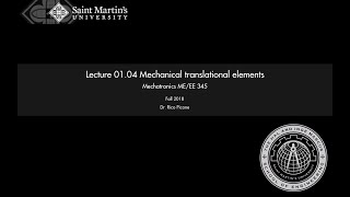 0104 Mechanical translational elements [upl. by Maltzman345]