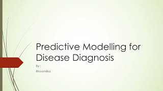 ML Project on Disease Prediction [upl. by Gwenn]