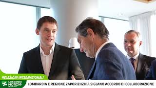 Lombardia e regione Zaporizhzhia siglano accordo di collaborazione [upl. by Noizneb]