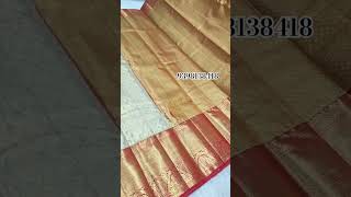 14499🪷 Pure Handloom Kanchipattu Bridal tissue Saree1gram gold jari weaving direct weaver 2 Customer [upl. by Joleen]