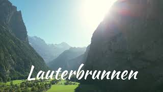 4K Drone Footage of Lauterbrunnen valley and Stechelberg switzerland swissalps lauterbrunnen [upl. by Deste983]